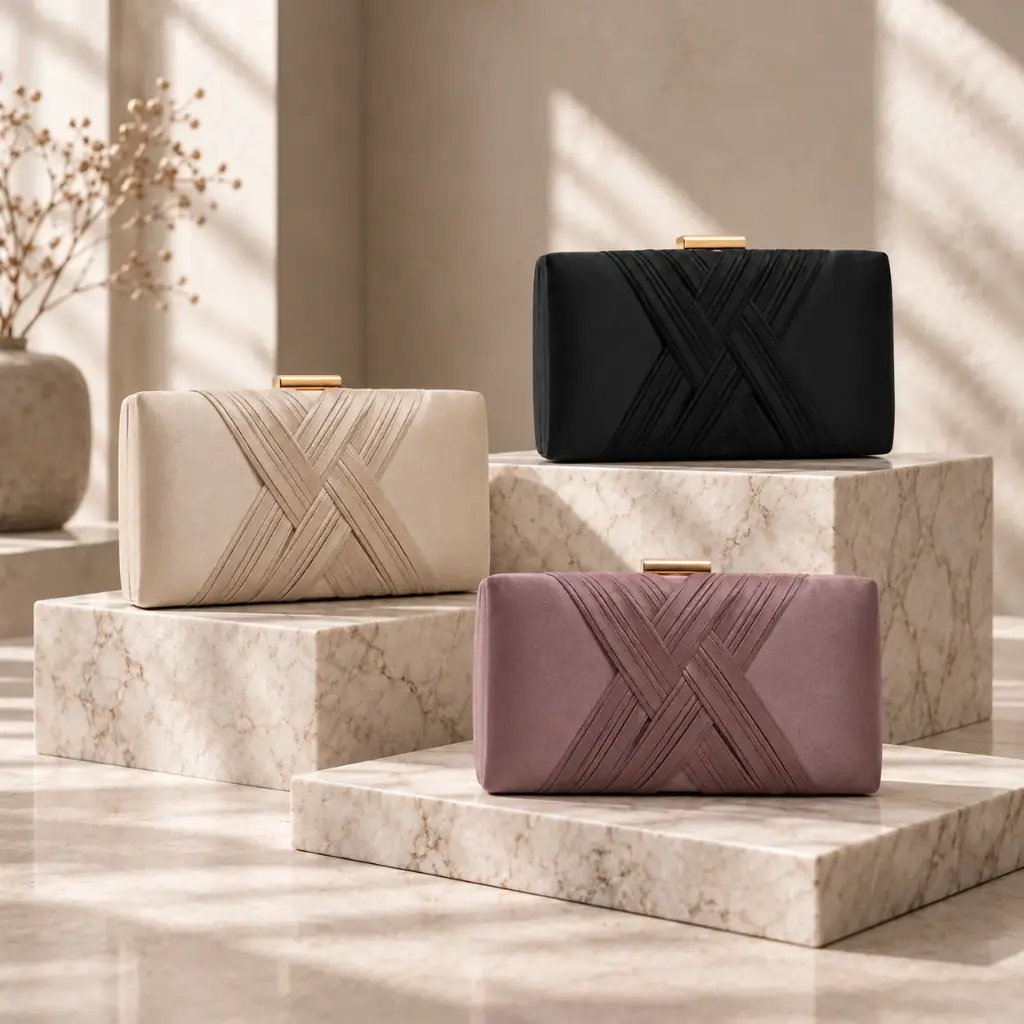 360 COTTON CLUTCH BAG CRISSCROSS BRAIDED DETAILING FOLD-OVER FLAP DUSTY ROSE