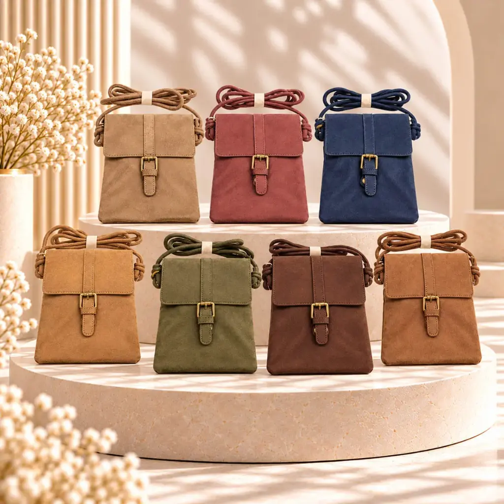 360 COTTON BAG CROSSBODY RECTANGULAR FLAP FABRIC/LEATHER FRONT METAL CLAPS CLOSURE ADJUSTABLE SHOULDER STRAP  TAUPE/BEIGE
