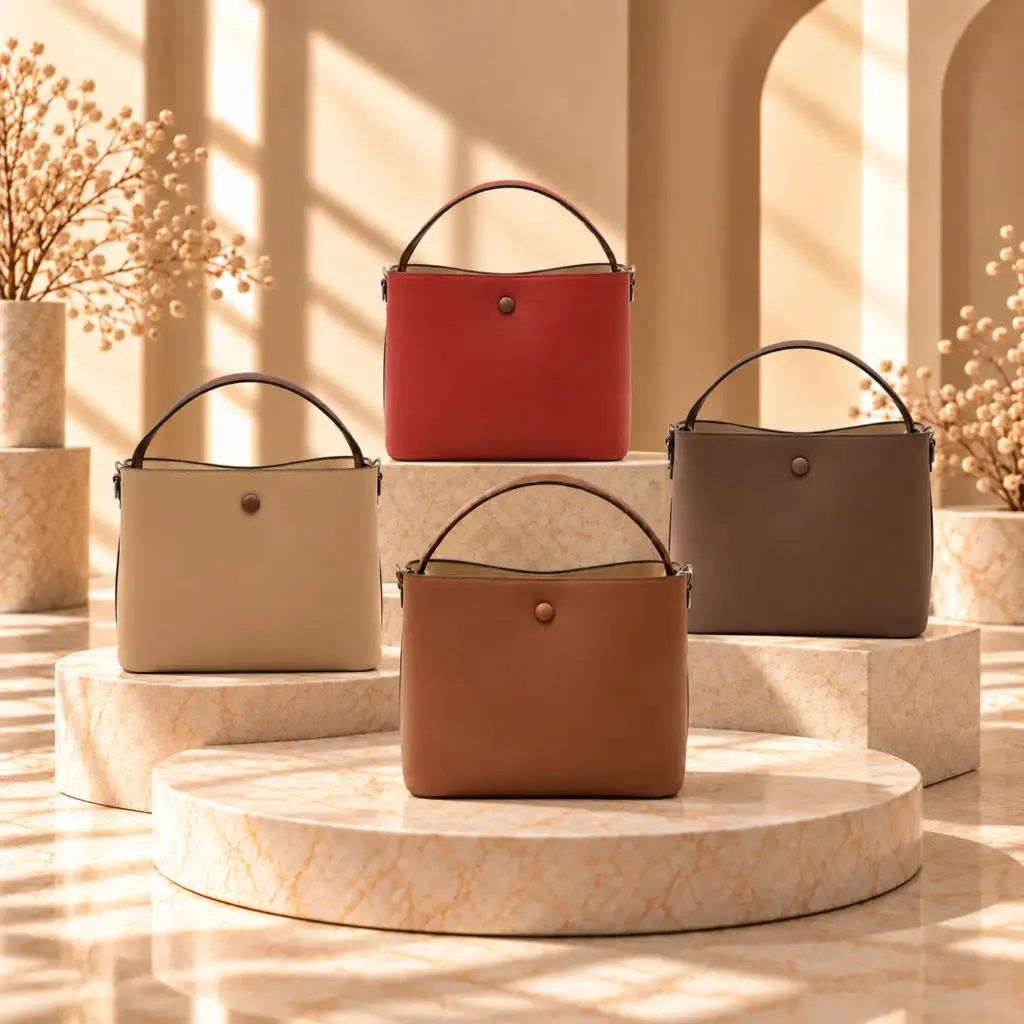 360 COTTON SHOULDER BAG MINIMALIST TOTE SLIM DOUBLE HANDLE RECTANGULAR SMOOTH LEATHER SMLL SNAP BUTTON CLOSURE BURGUNDY