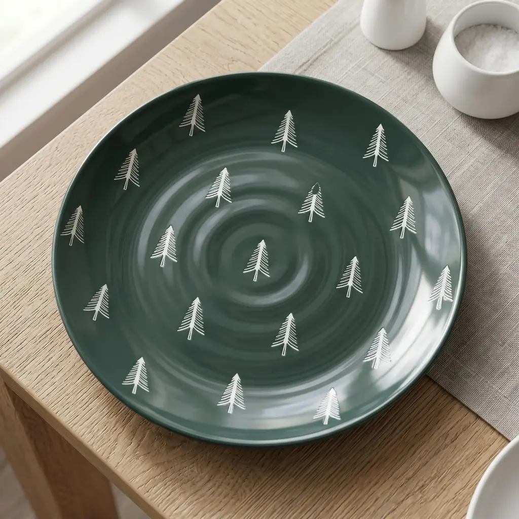 360 HOME CHRISTMAS CERAMIC PLATE 6"