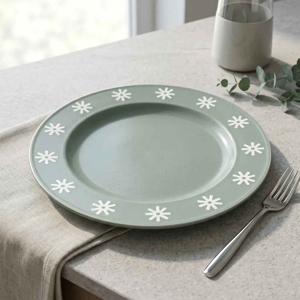 360 HOME CHRISTMAS CERAMIC DINNER PLATE 10.75"