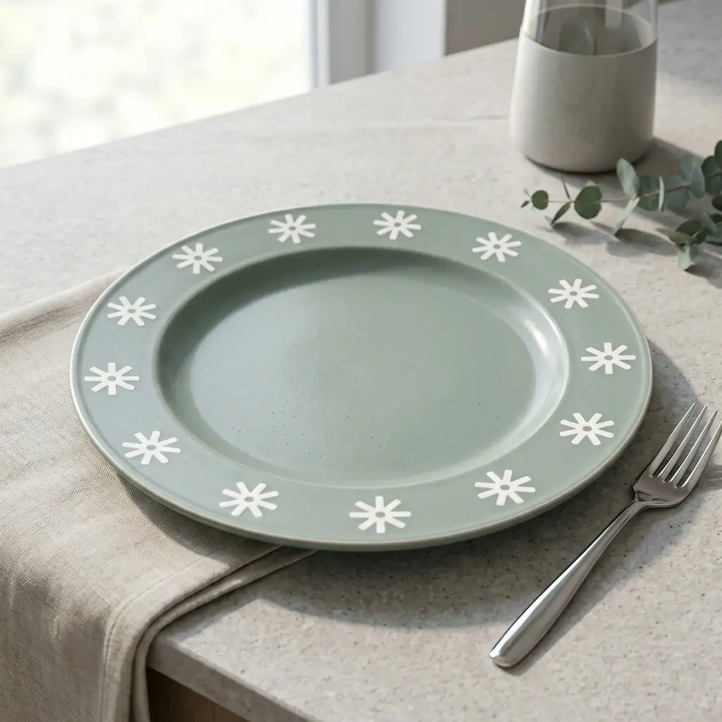 360 HOME CHRISTMAS CERAMIC SALAD PLATE 8"