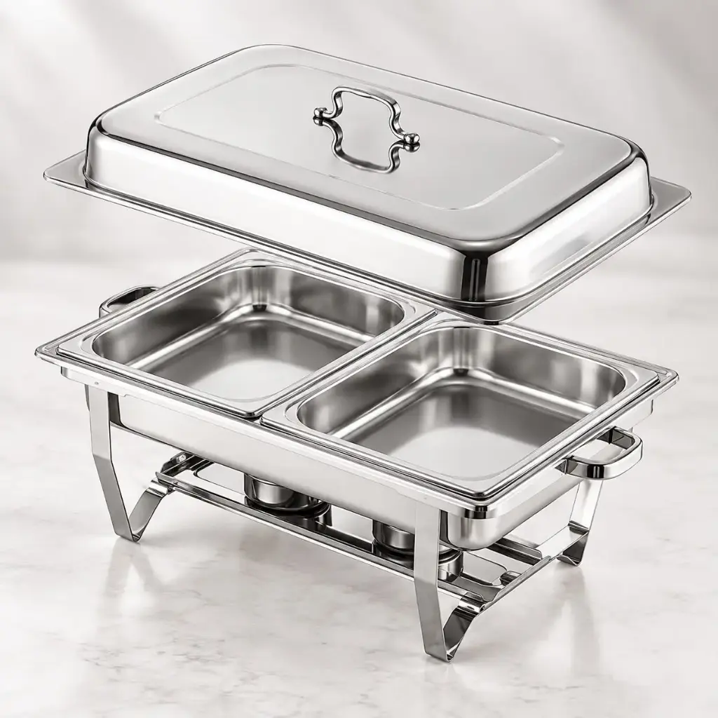 360 HOME MY KITCHEN STAINLESS STEEL RECTANGULAR CHAFING DISH