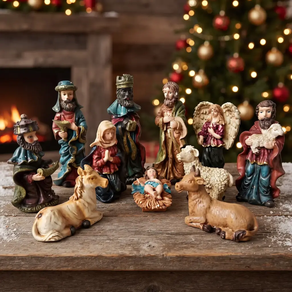 360 HOME Nativity Scene a set of freestanding Nativity figures 24CM