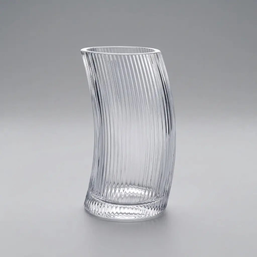 360 HOME TALL RIBBED GLASS TUMBLER 520ml