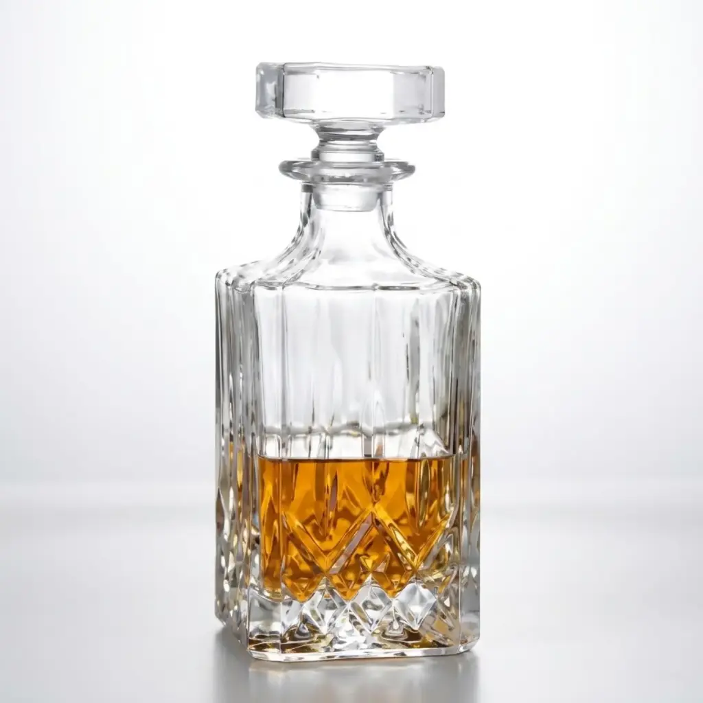 360 HOME MY KITCHEN | WHISKEY DECANTER | GLASS | ELEGANT VINTAGE STYLE 750ml
