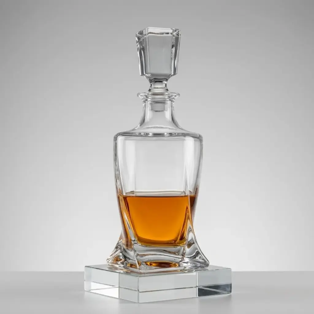 360 HOME MY KITCHEN | WHISKEY DECANTER | GLASS | ELEGANT VINTAGE STYLE 750ml