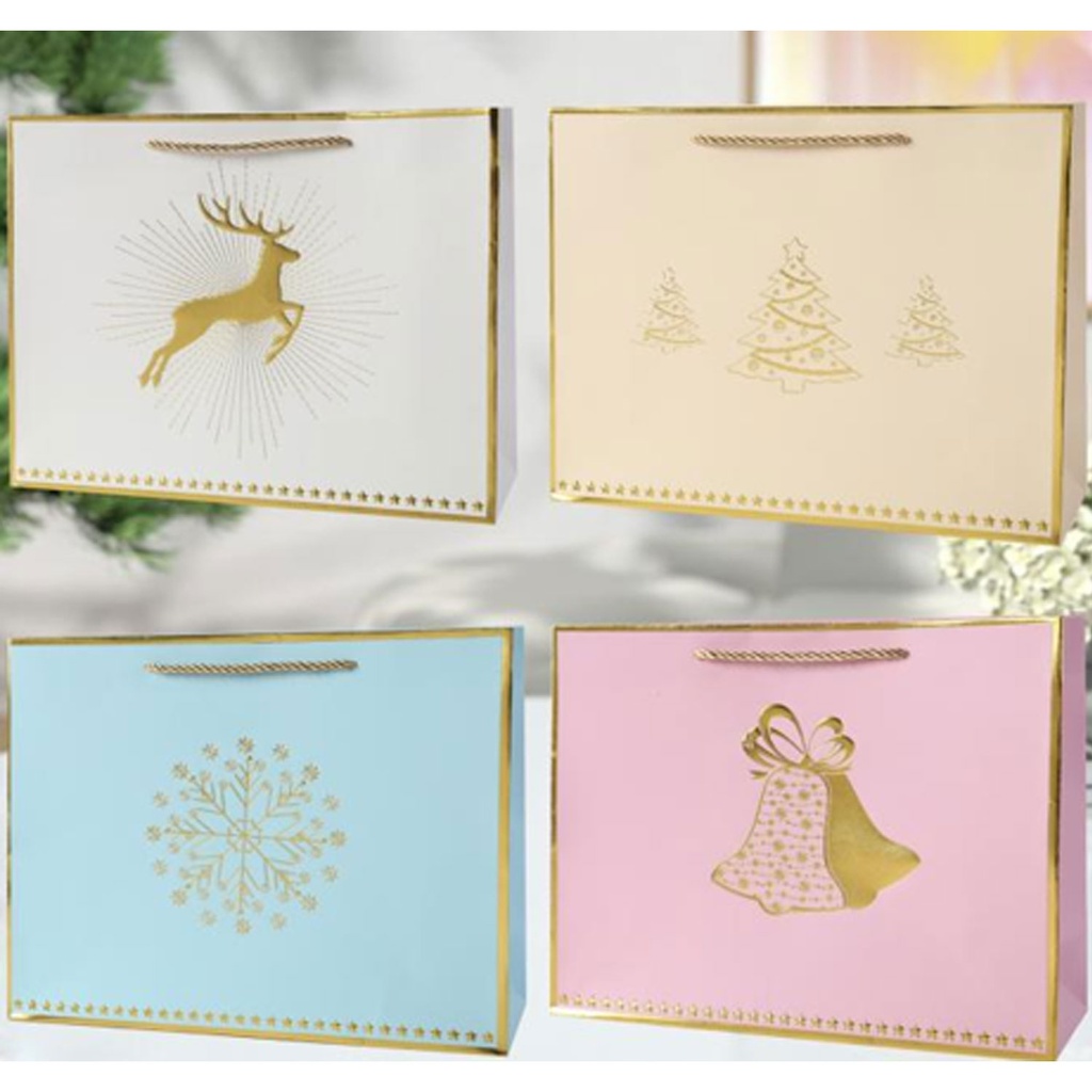 360 HOME CHRISTMAS PAPER GIFTBAG ASSORTED/SMALL/18*23*12cm