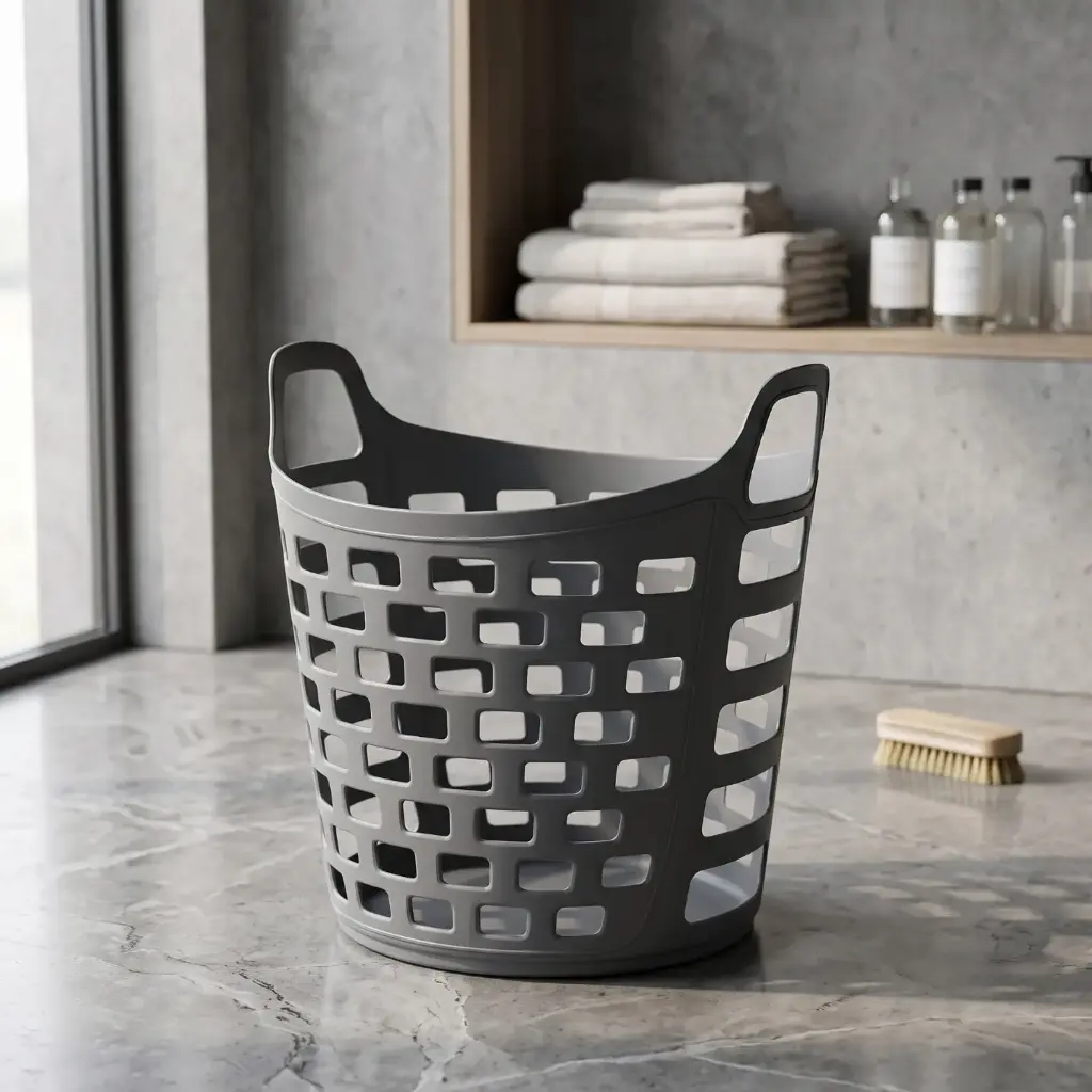 360 HOME LAUNDRY BOX 44*40*45 WHITE/GREY