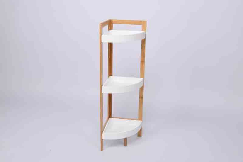360HOME BAMBOO SHELF 23X23X77CM WHITE MDF