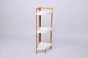 360HOME BAMBOO SHELF 23X23X77CM WHITE MDF