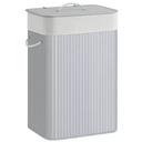 360HOME WHITE BAMBOO STORAGE BASKET 41X31X56CM