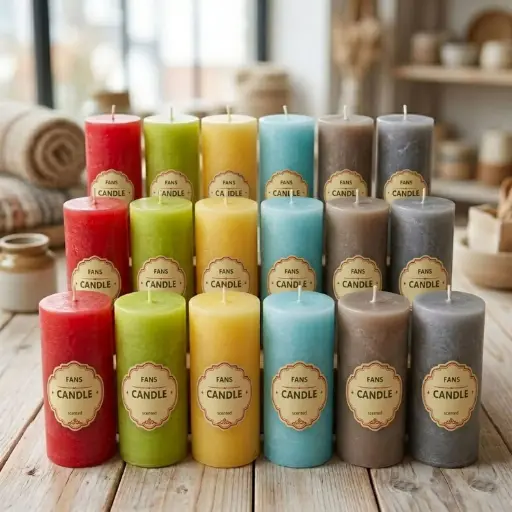 [158-41] 360 HOME CYLINDER CANDLES 6.3x14