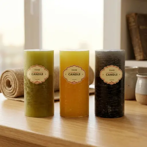 [158-44] 360 HOME CYLINDER CANDLES 6.8X14
