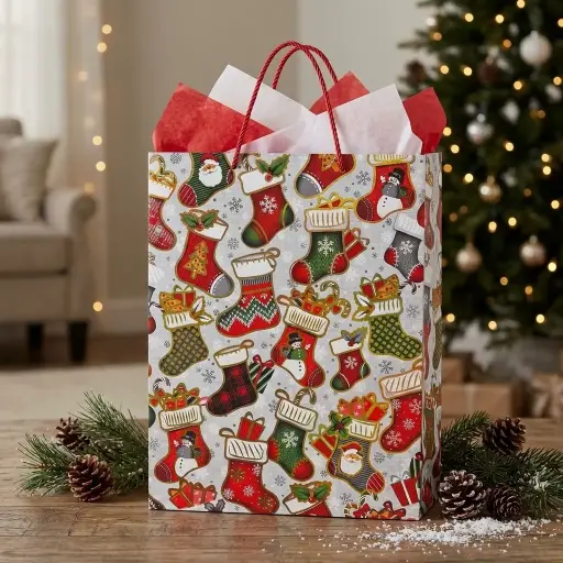 [8417-C3] 360 HOME CHRISTMAS PAPER GIFTBAG ASSORTED/LARGE/31*42*12cm
