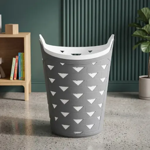 [A40-738] 360 HOME LAUNDRY BOX 48.5*41*64 TRIANGLE HOLES W/H