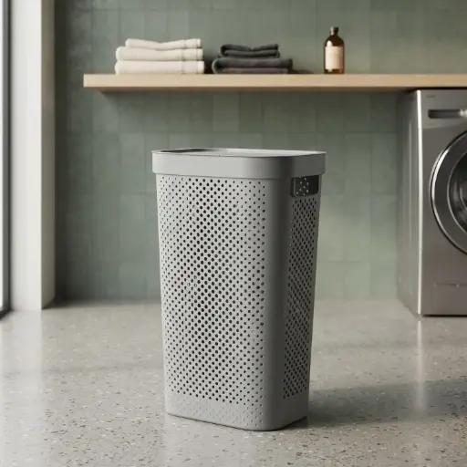 [A40-932] 360 HOME LAUNDRY BOX43.5*34.5*57.5 RECT. GREY