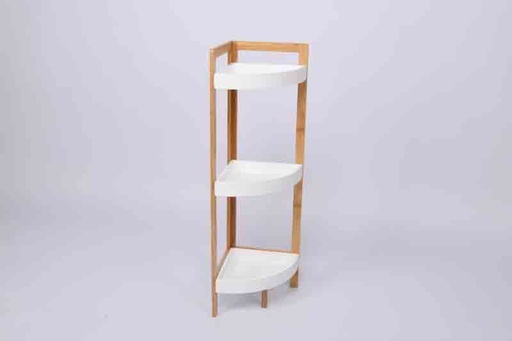 [BBSH1] 360HOME BAMBOO SHELF 23X23X77CM WHITE MDF