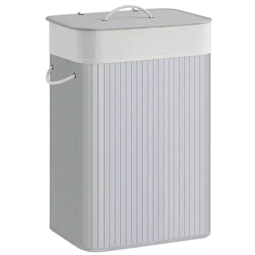 [BBST7] 360HOME WHITE BAMBOO STORAGE BASKET 41X31X56CM