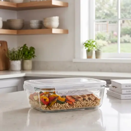 [DIGL124] 360 HOME GLASS CONTAINER 150*57MM 350ML BXW-103