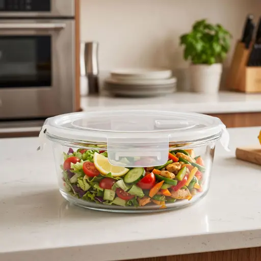 [DIGL125] 360 HOME GLASS CONTAINER 175*75MM 880ML BXW-201