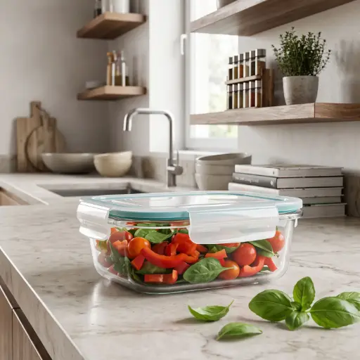 [DIGL129] 360 HOME GLASS CONTAINER 132*55MM 500ML BXW-302