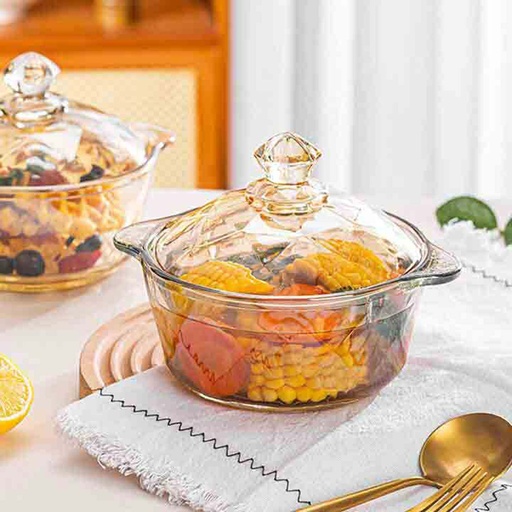 [DIGL19] 360 HOME GLASS GOLD PLATED POT 900ML Q8808-1