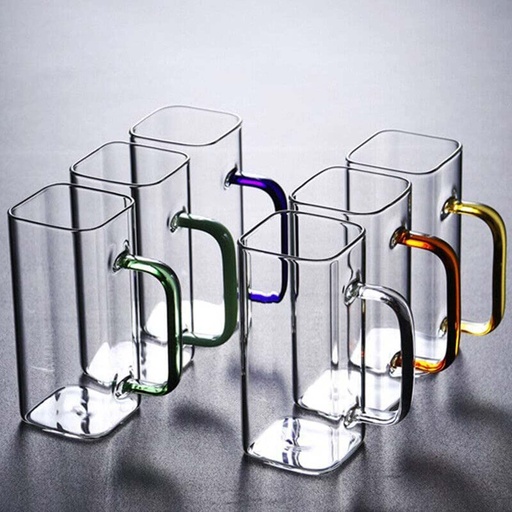 [DIGL60] 360 HOME GLASS CUP SQUARE 400ML 6*135