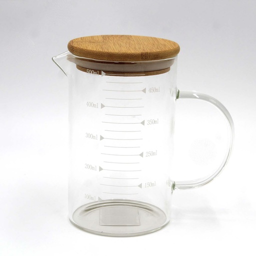 [DIGL67] 360 HOME GLASS MEASURING CUP 500ML WITH LID