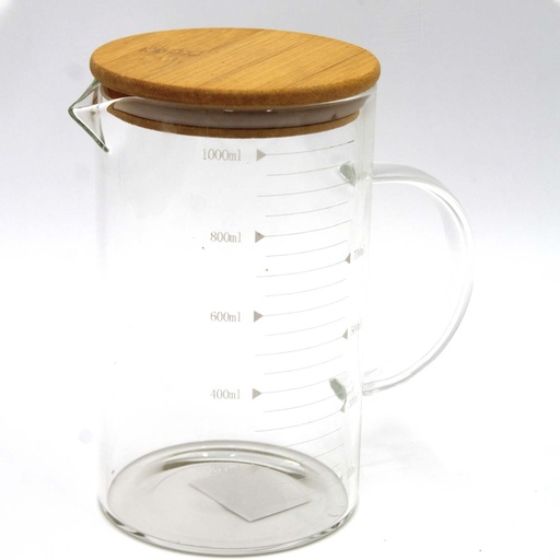 [DIGL68] 360 HOME GLASS MEASURING CUP 1000ML WITH LID