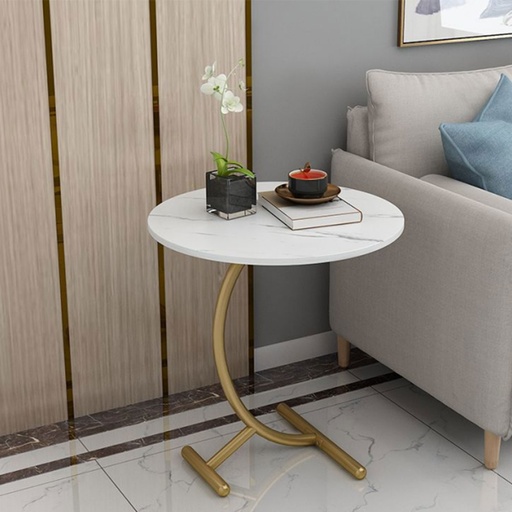 [INDTBL5] 360HOME TABLE COFFEE MARBLED ROUND40X40X60