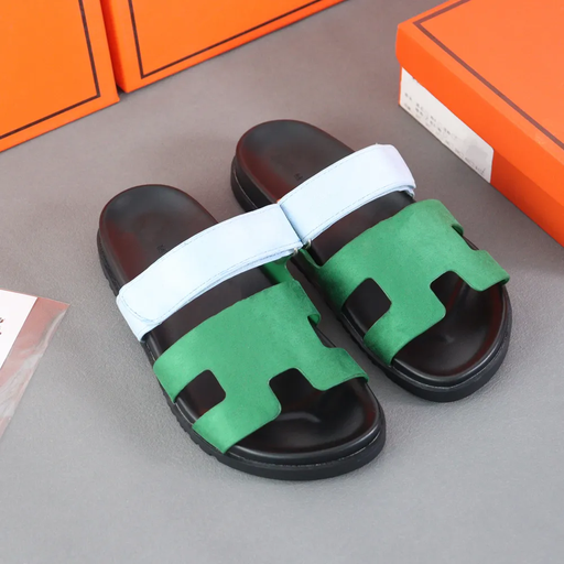 [MT-16SL39] 360 COTTON SLIPPERS CHYPRE GREEN/LIGHT BLUE 39