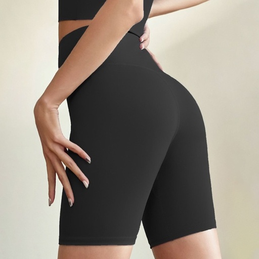 [MT25-BSB1] 360 COTTON SPORTS BIKER SHORTS BLACK SPANDEX SMALL