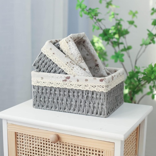 [MT-STMT46] 360 HOME BASKET STRAW 26X19X12+22X15X11+18X11X10CM
