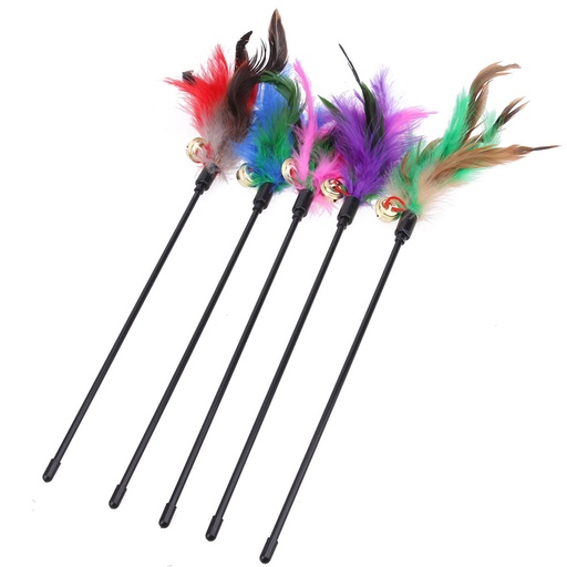 [PET-85] 360 PET Accessories Toys MW-5801 feather on stick
