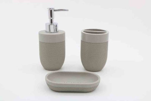 [SDS07] 360HOME LOTION BOTTE CUP SOAP DISH SET LIGHT GREY