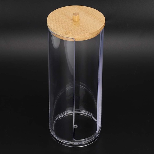 [STBBOX10] 360HOME CYLINDRICAL BOX PS+BAMBOO 7.5X18.8CM