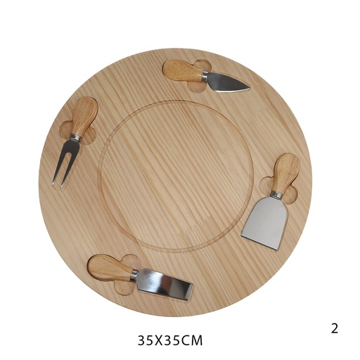 [WCP5] 360 HOME CHEESE BOARD WOODEN 35CM