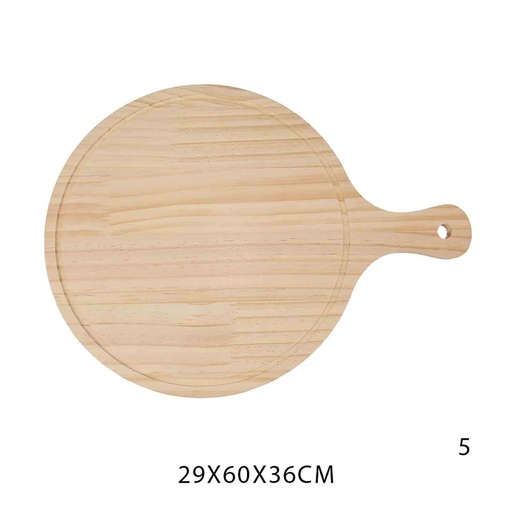 [WPP10] 360 HOME PAN OAK PIZZA ROUND WITH HAND 28X38X1