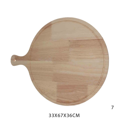[WPP12] 360 HOME PAN OAK PIZZA  ROUND WITH HAND 33X43X1