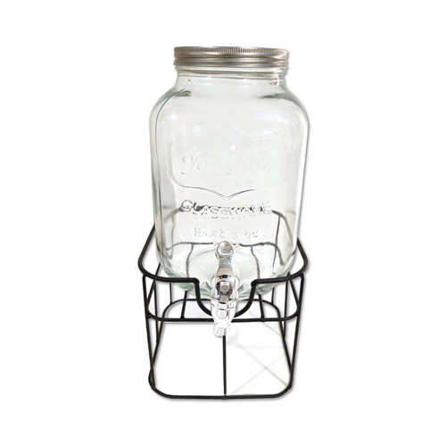[YG210-187] 360 HOME GLASS DISPENSER 4L WITH LOW METAL STAND