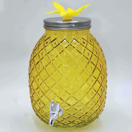 [YG210-245] 360 HOME GLASS DISPENSER 4000ML ANANAS CLEAR