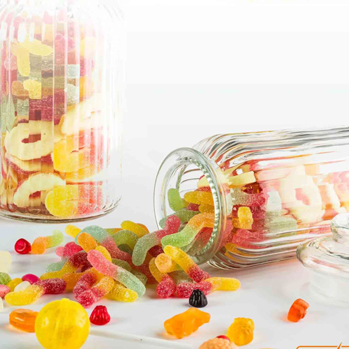 [YG210-49] 360 HOME GLASS STORAGE JAR 1350ML WITH COVER