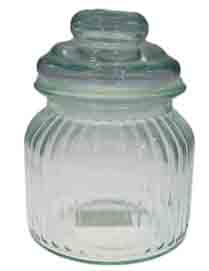 [YG210-51] 360 HOME GLASS STORAGE JAR 650ML WITH COVER