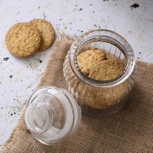 [YG210-52] 360 HOME GLASS STORAGE JAR 230ML WITH COVER