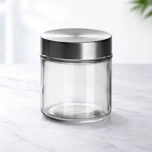 [YG210-53] 360 HOME GLASS STORAGE JAR 500ML WITH COVER