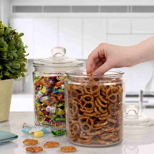 [YG210-63] 360 HOME GLASS STORAGE JAR 5800ML WITH COVER