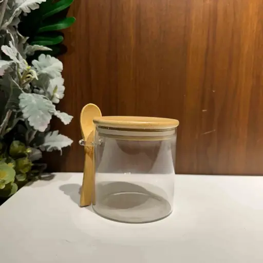 [YG210-75] 360 HOME GLASS JAR WITH COVER 10*10CM CLEAR