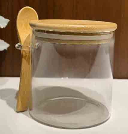 [YG210-75] 360 HOME GLASS JAR WITH COVER 10*10CM CLEAR