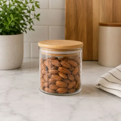 [YG210-78] 360 HOME GLASS JAR WITH COVER